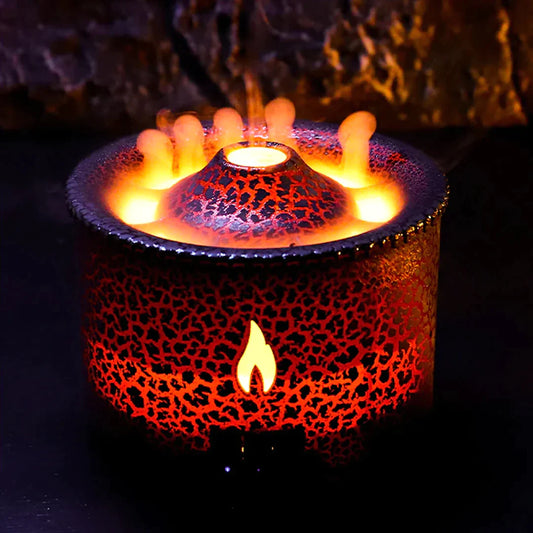 Volcano Fire Flame Air Humidifier with Aroma Diffuser